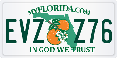 FL license plate EVZZ76