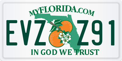 FL license plate EVZZ91