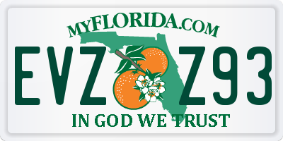 FL license plate EVZZ93
