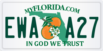 FL license plate EWAA27