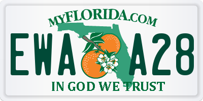 FL license plate EWAA28