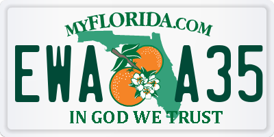 FL license plate EWAA35