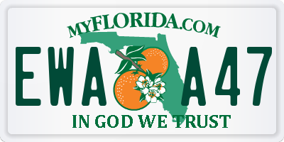 FL license plate EWAA47