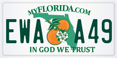 FL license plate EWAA49