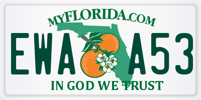 FL license plate EWAA53