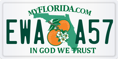FL license plate EWAA57