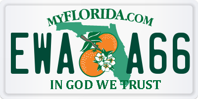 FL license plate EWAA66