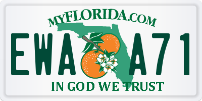 FL license plate EWAA71
