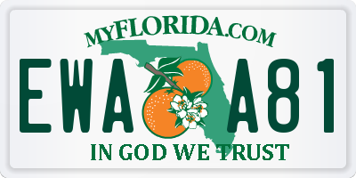 FL license plate EWAA81