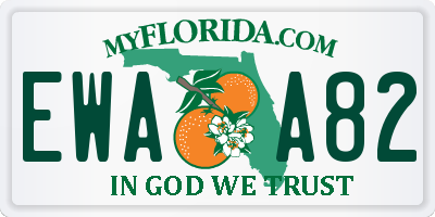 FL license plate EWAA82