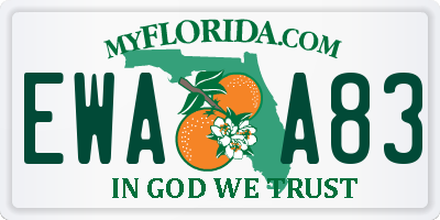 FL license plate EWAA83