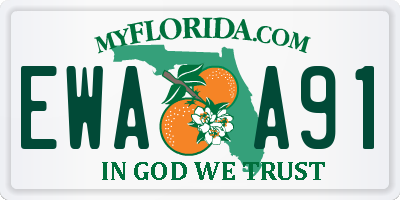 FL license plate EWAA91