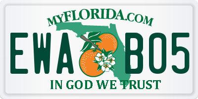 FL license plate EWAB05