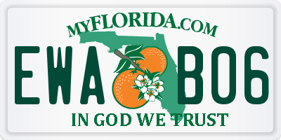 FL license plate EWAB06