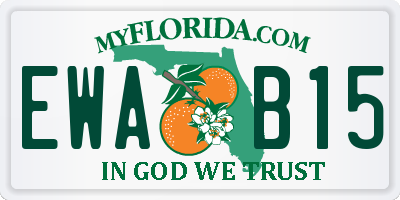 FL license plate EWAB15