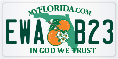 FL license plate EWAB23