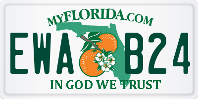 FL license plate EWAB24