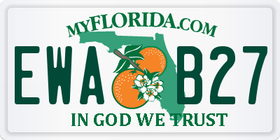 FL license plate EWAB27
