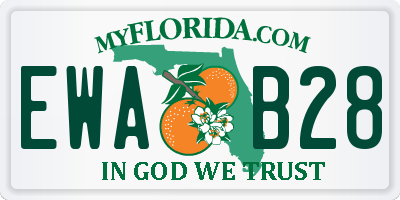FL license plate EWAB28