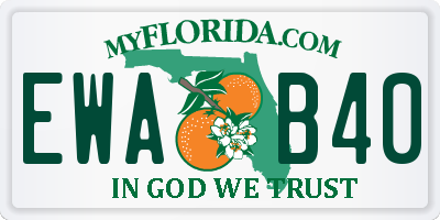 FL license plate EWAB40