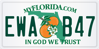 FL license plate EWAB47