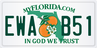 FL license plate EWAB51