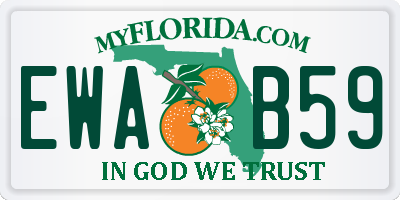 FL license plate EWAB59