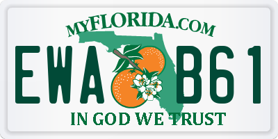FL license plate EWAB61
