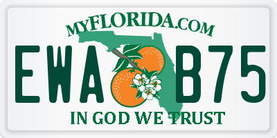 FL license plate EWAB75