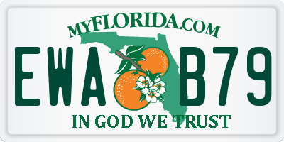 FL license plate EWAB79