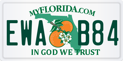 FL license plate EWAB84