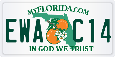 FL license plate EWAC14