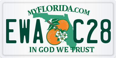 FL license plate EWAC28