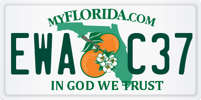 FL license plate EWAC37