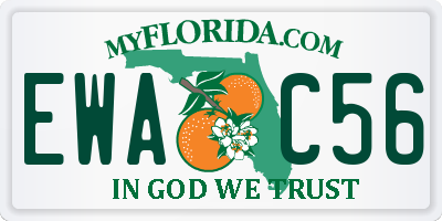 FL license plate EWAC56