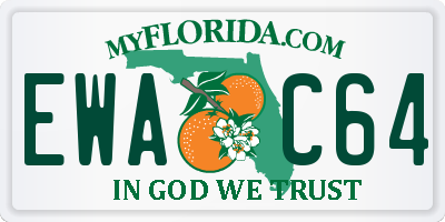 FL license plate EWAC64