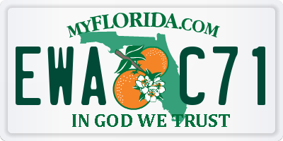 FL license plate EWAC71