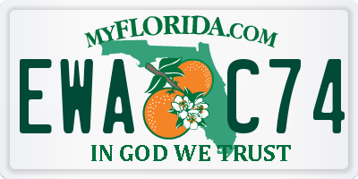 FL license plate EWAC74