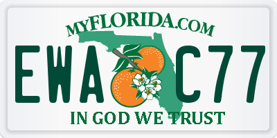 FL license plate EWAC77