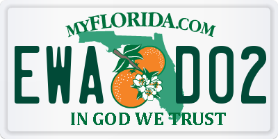 FL license plate EWAD02
