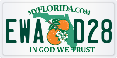FL license plate EWAD28