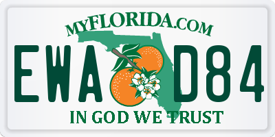 FL license plate EWAD84