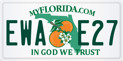 FL license plate EWAE27