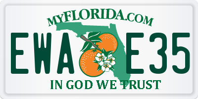 FL license plate EWAE35