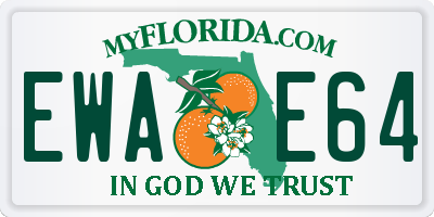 FL license plate EWAE64