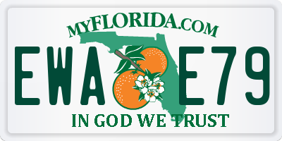 FL license plate EWAE79