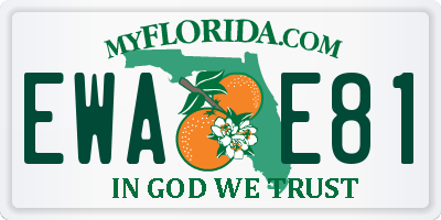 FL license plate EWAE81