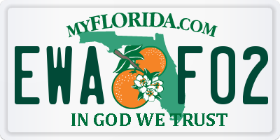 FL license plate EWAF02