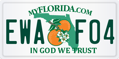 FL license plate EWAF04