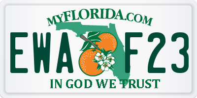 FL license plate EWAF23
